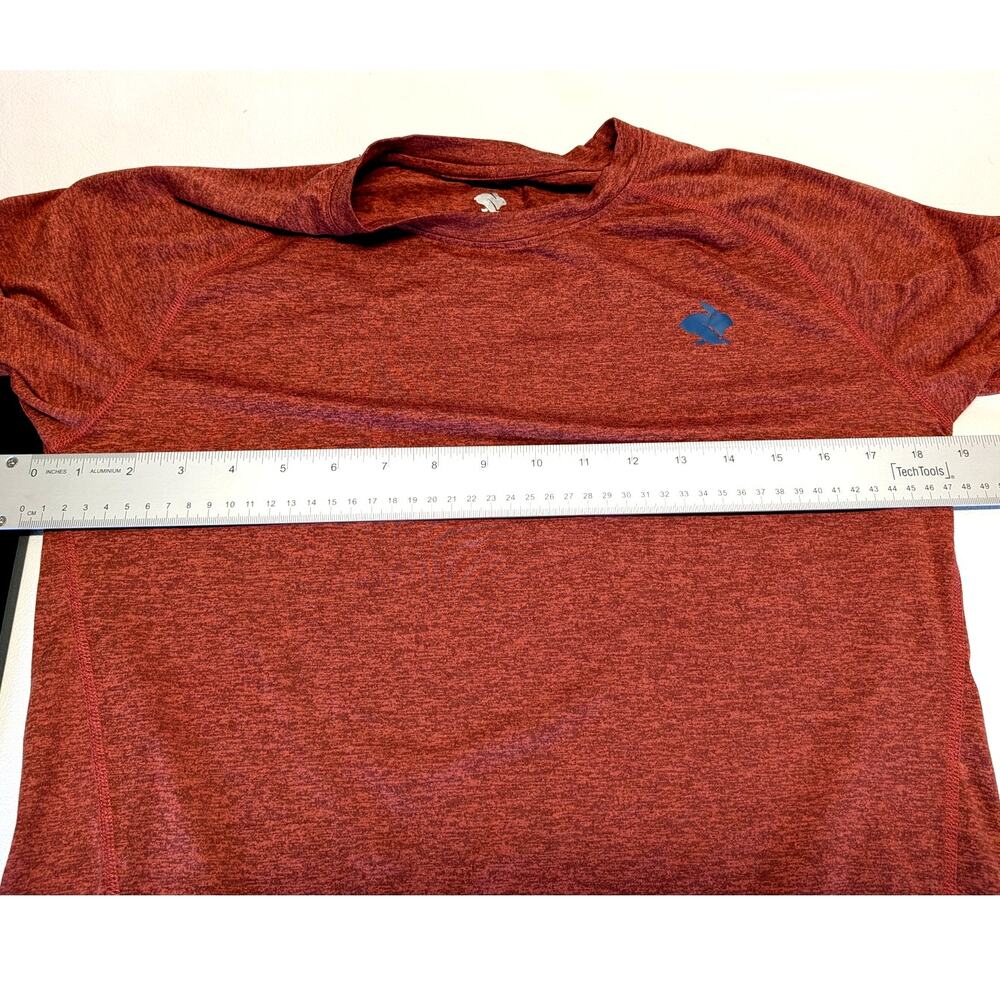 Rabbit Running Men's Small Rust Red Heather Long Sleeve Performance Shirt - Picture 4 of 10